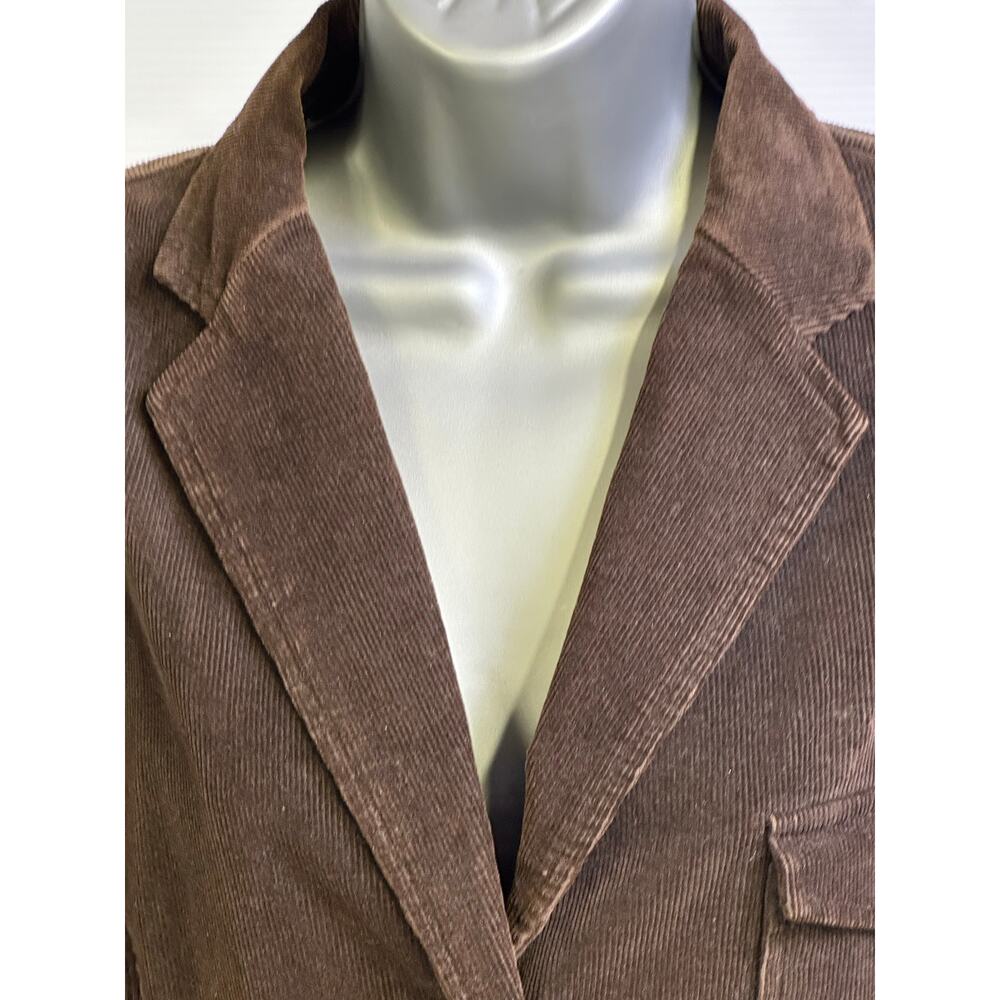 Lands End Brown Casual Corduroy Jacket Button Down Pockets Women's Size Medium - Picture 2 of 13